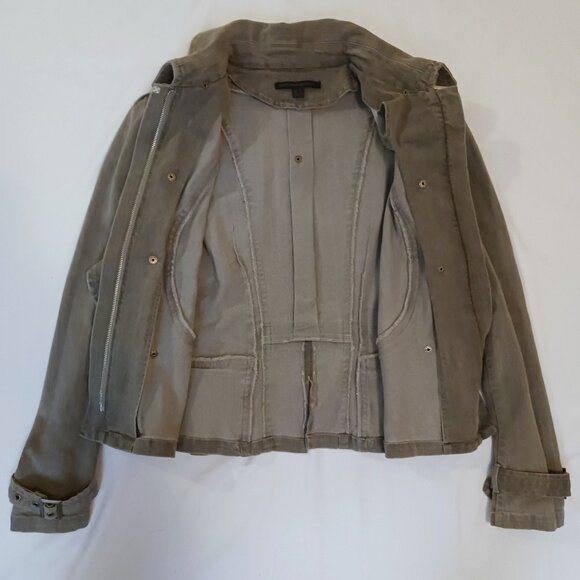 Women's Size Large Katherine Barclay Grey Jean Jacket - Picture 3 of 10